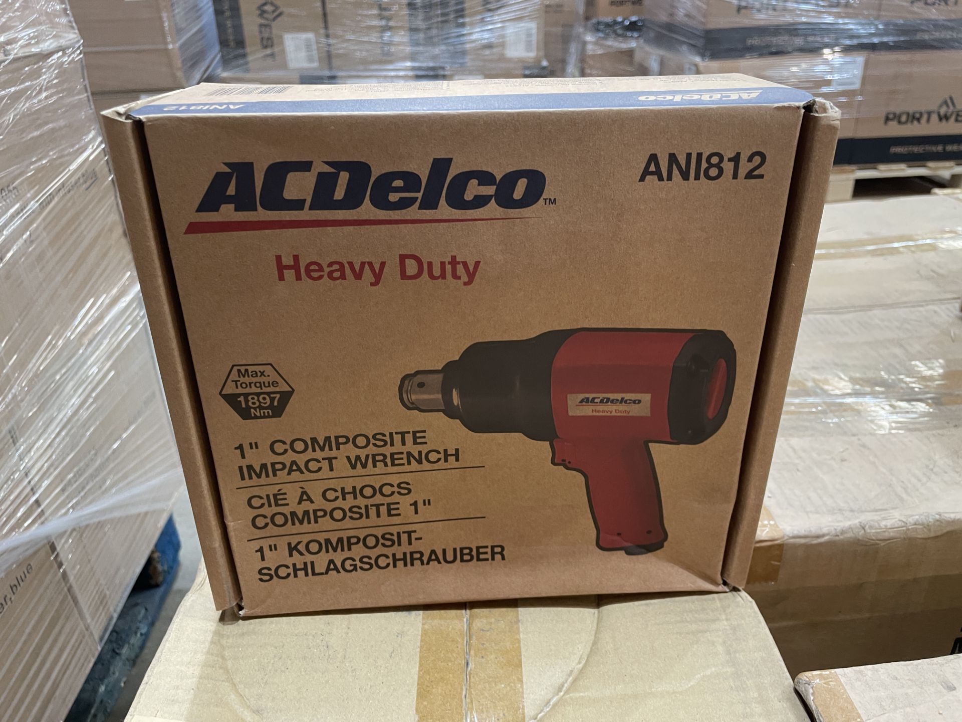 BRAND NEW ANI812 ACDelco 1" Square Drive Twin Hammer Pneumatic Impact Wrench Air Tool RRP £159. - Image 2 of 2