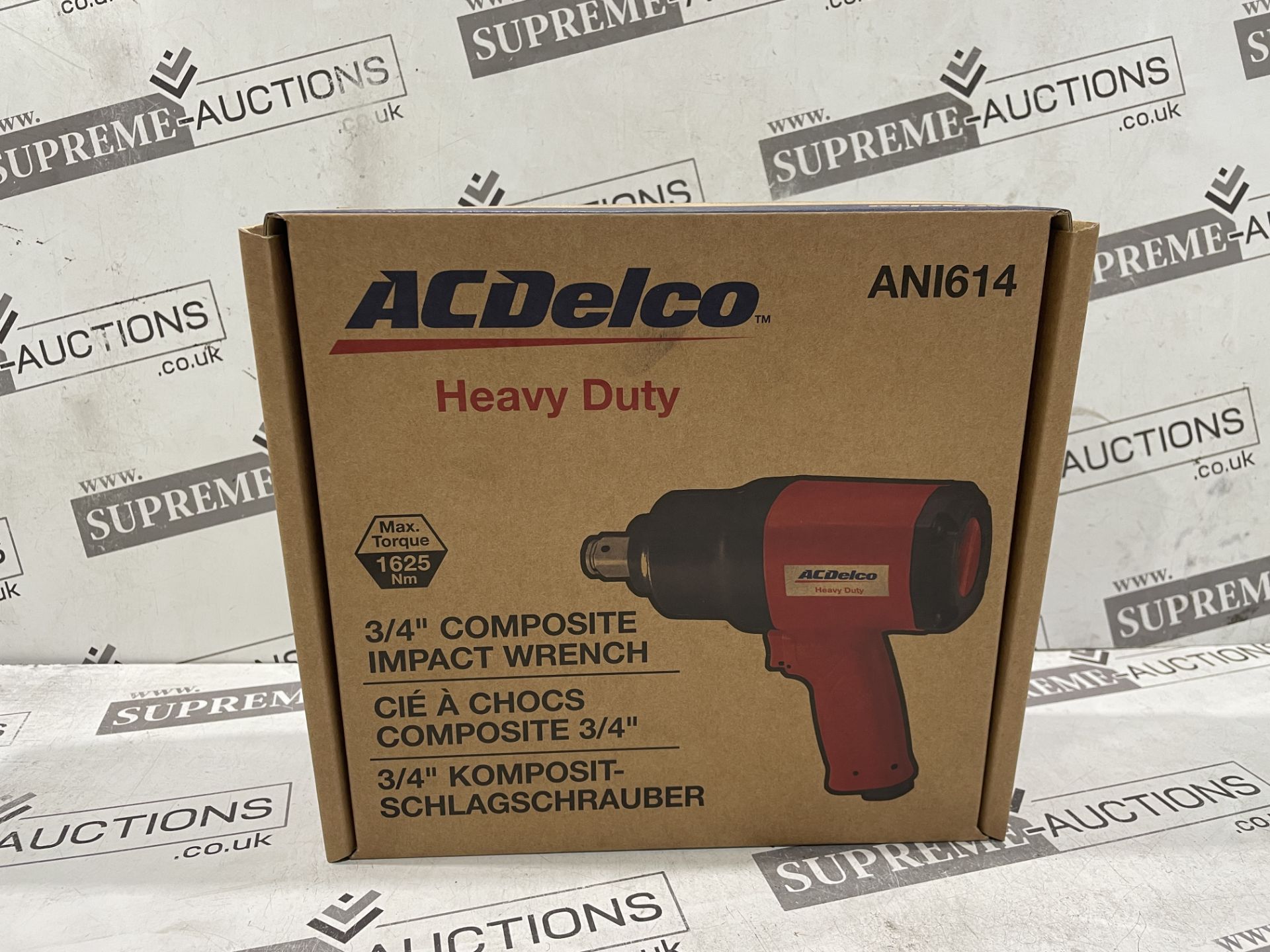 BRAND NEW ANI614 AC Delco 3/4” Sq. Drive, Twin Hammer Pneumatic Impact Wrench Air Tool RRP £189.