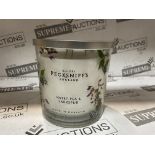 8 X BRAND NEW PECKSNIFFS 595.3G PREMIUM SWEET PEA AND LARKSPUR SCENTED CANDLES RRP £57 EACH (