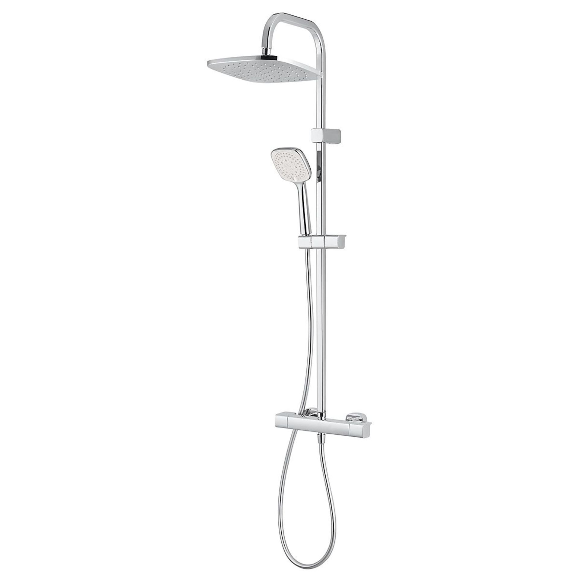 Boxed GoodHome Teesta Wall-mounted Thermostatic Mixer Shower with 2 heads. - SR2.5.5. RRP £176.00.