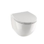 BRAND NEW VURTU Glacier, Dynamic Rimless Wall Hung Toilet and Toilet Seat, 520(H) x 373(W), White,