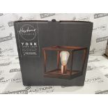 10 X BRAND NEW York Square Matt Bronze effect Table lamp RRP £30 EACH, This York square table lamp