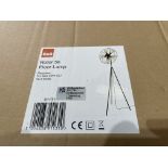 8 X BRAND NEW Rotor Matt Black Floor light RRP £85 EACH. This quirky, fan-design black floor lamp is