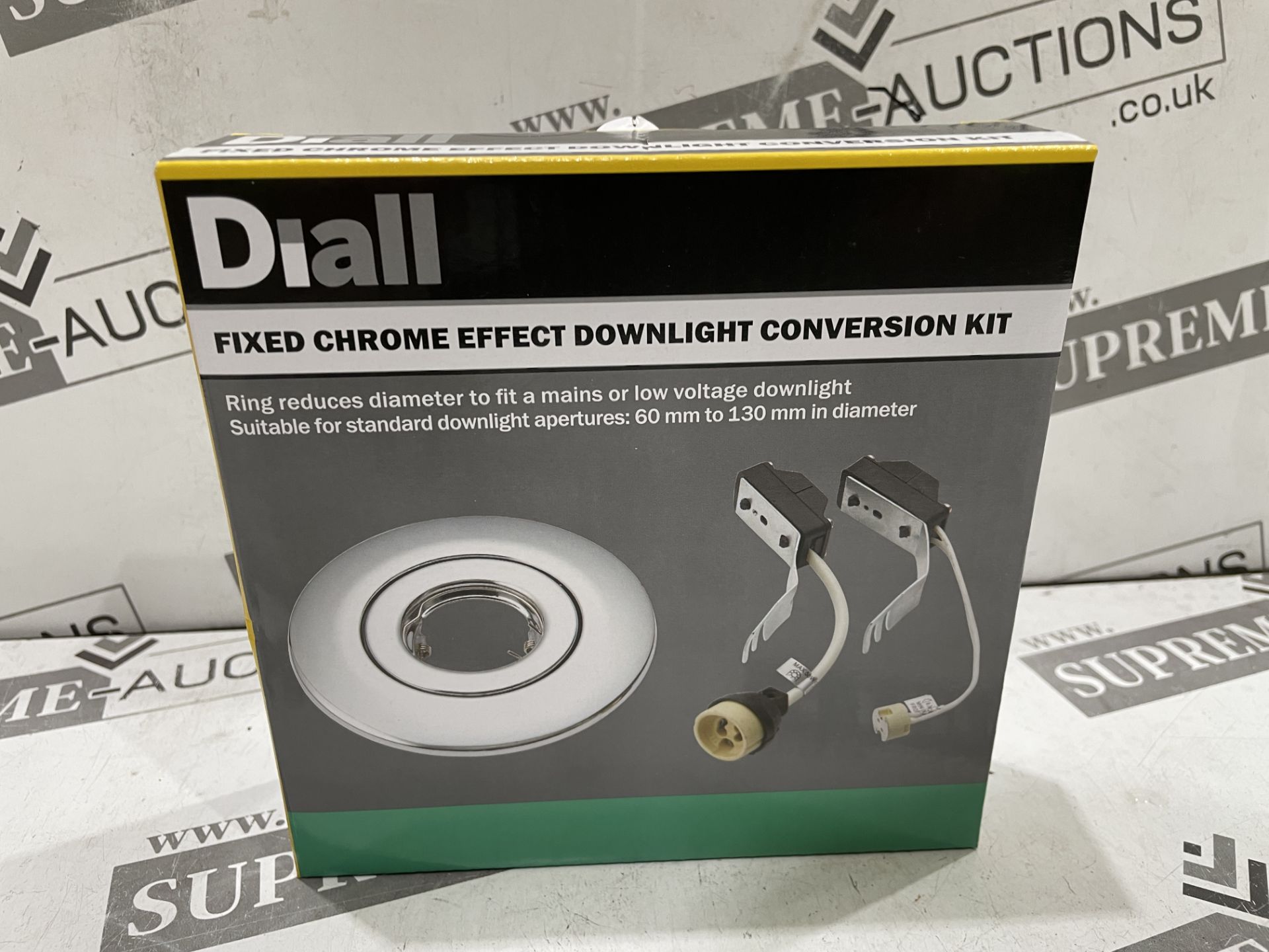 40 X BRAND NEW DIALL DOWNLIGHT CHROME EFFECT HALOGEN NON ADJUSTABLE CONVERSION KITS (LOC: 20.3-