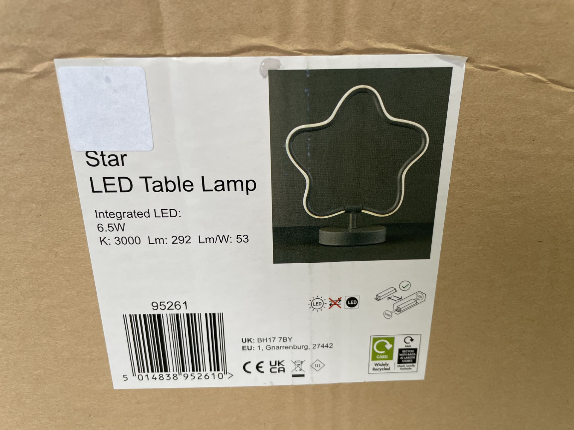16 X BRAND NEW STAR LED TABLE LAMPS (LOC: 20.9-AA3380)
