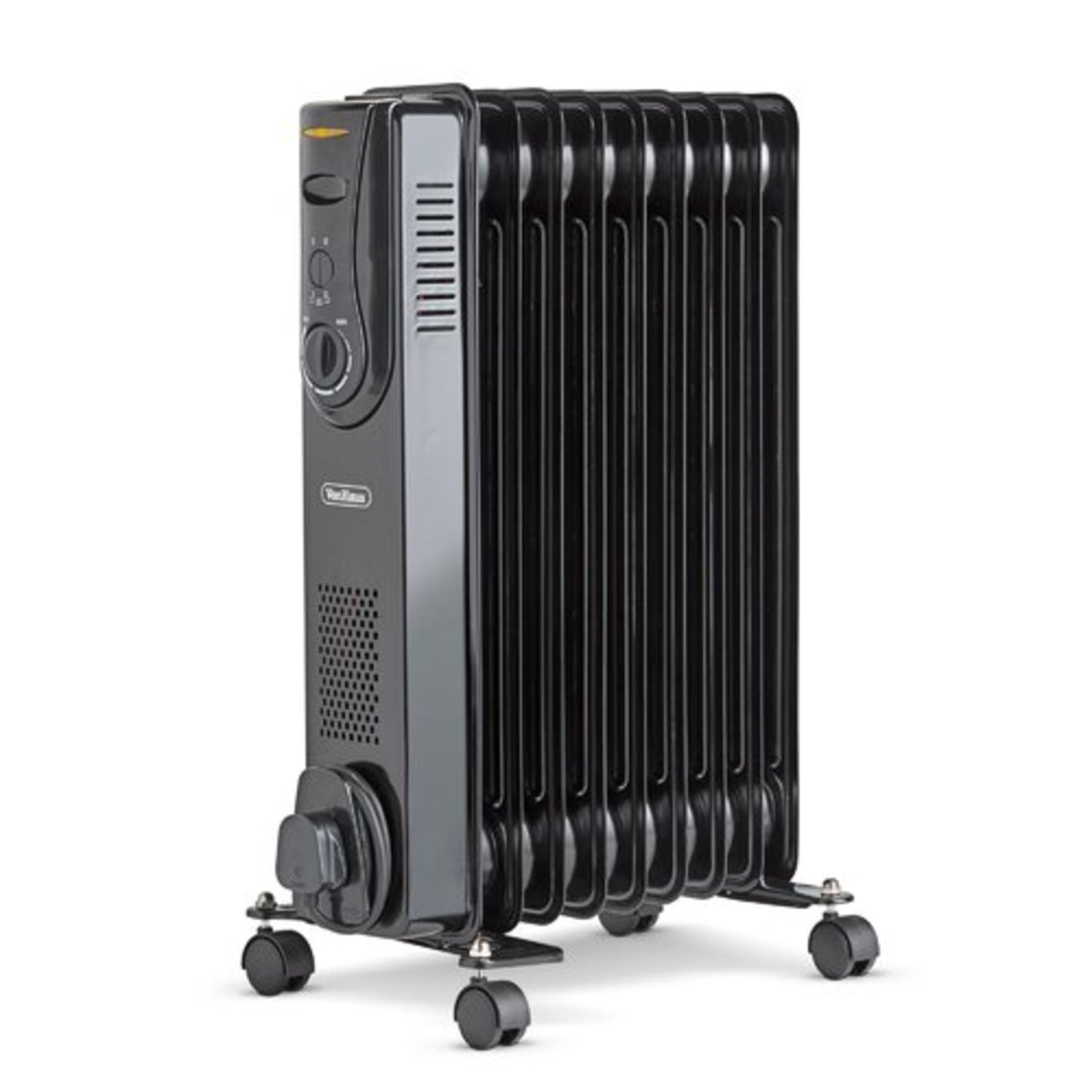 Boxed 9 Fin Oil Filled Radiator 2000W - Black-RS2.11