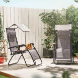 Boxed Verona Grey Zero Gravity Chair with Canopy – Set of 2-RS1.9