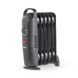 Boxed 6 Fin Oil Filled Radiator 800W - Black-RS2.10
