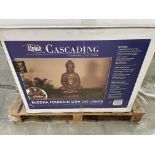 BRAND NEW Alpine Corporation 84 cm Tall Indoor/Outdoor Meditating Buddha Water Fountain Yard Décor