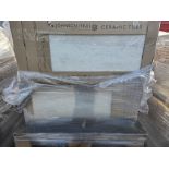 PALLET TO CONTAIN 40 X NEW PACKS OF JOHNSON TILES CERAMIC600x300MM ASHLAR WEATHERED WHITE TILES (