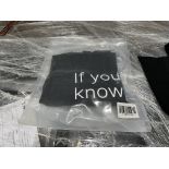 11 X BRAND NEW CULT BEAUTY IF YOU KNOW YOU KNOW LARGE BLACK FASHION TOTE BAGS (LOC: 22.6-AA585)