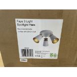 11 X BRAND NEW Faye Retro White 3 Light Spotlight RRP £50 EACH. This Faye spotlight plate is a