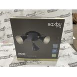 12 X BRAND NEW SAXBY LIGHTING BROOK 3 LIGHT CEILING PLATE LIGHTS (LOC: 45.9-AA4065)