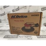 2 X BRAND NEW ANS603 AC Delco 150mm (6”) Orbital Sander, Pneumatic, Heavy Duty - Air Tool RRP £89