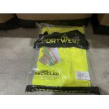 26 X BRAND NEW PAIRS OF PORTWEST YELLOW HI VIS PROFESSIONAL WORK TROUSERS IN VARIOUS SIZES (LOC: