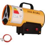 SIAL 34,200Btu/hr Industrial Gas Fan Heater Portable Workshops Heater Heat Cannon Gas Radiant Heater