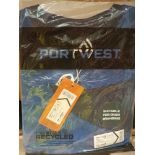 28X PORTWEST PW211 PW2 SHORT?SLEEVED T?SHIRT IN ROYAL AND NAVY, SIZE XXLARGE (2XL), IS A