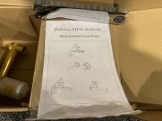 BRAND NEW VURTU WALL MOUNTED CHROME JANI MONO BASIN MIXER TAP RRP £189. (LOC: 41.15-AA3440)