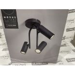 12 X BRAND NEW Modus Matt Black 3 Light Spotlight PREMIUM SEMI FLUSH LIGHTS RRP £45 EACH. The