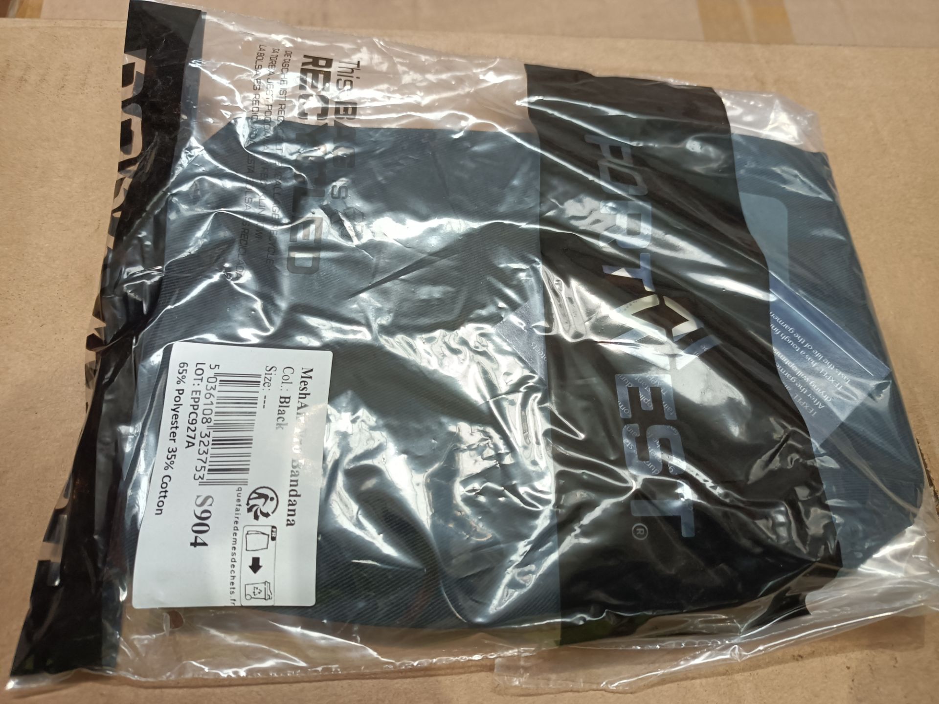 25X PORTWEST MESH AIR PRO BANDANA IN BLACK (STYLE S904) IS A MODERN, LIGHTWEIGHT WORKWEAR BANDANA