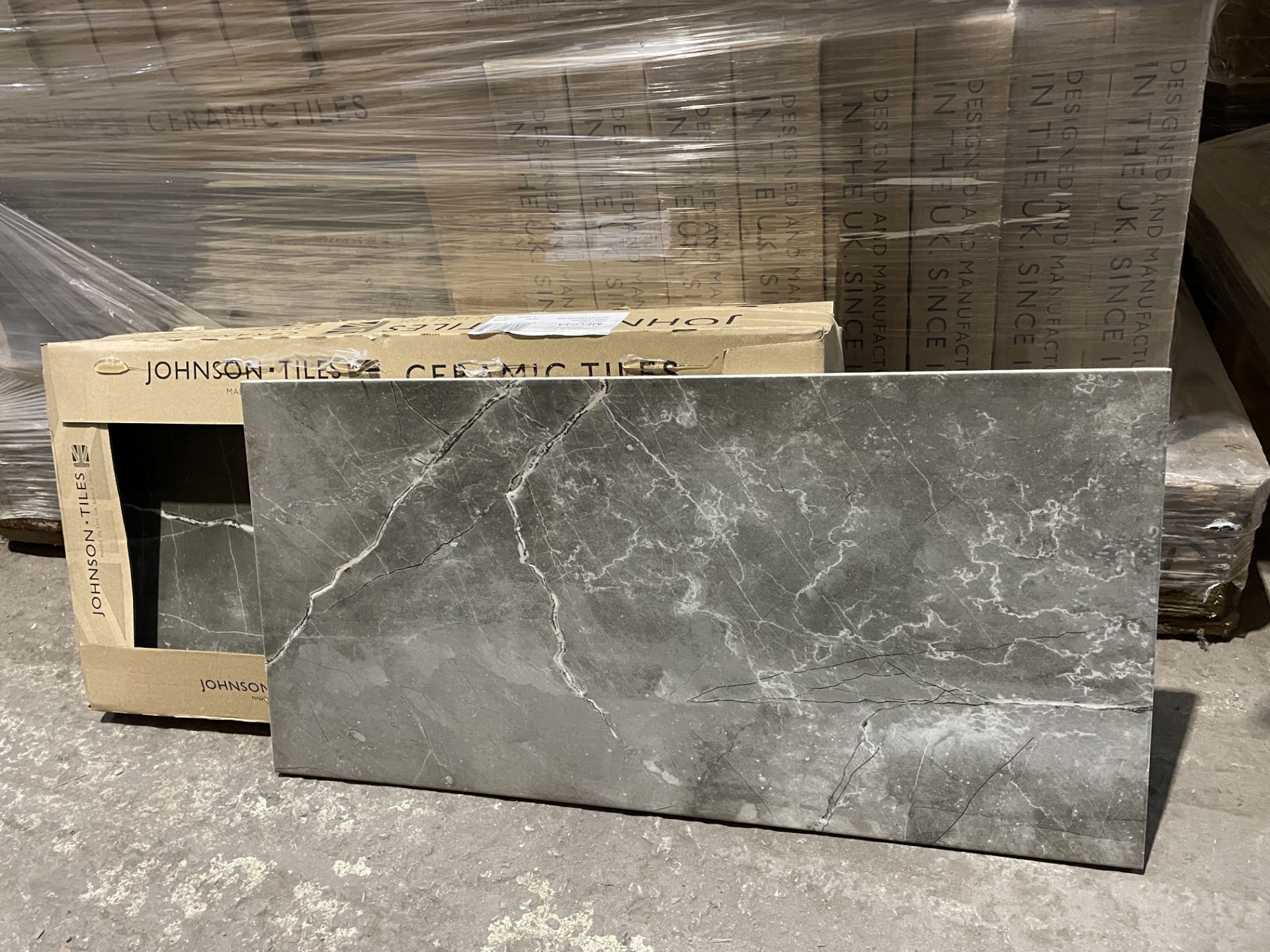 PALLET TO CONTAIN 40 X BRAND NEW PACKS OF Melford Marble MEL04A DARK BROWN SATIN FINISH GLAZED