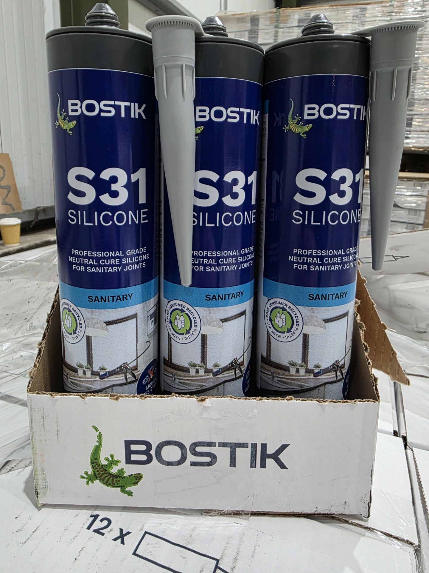 60 x Bostik Pro S31 Sanitary Silicone 310ml Grey. RRP £12.49 per tube. • +/- 25% flexibility •