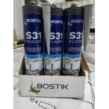 60 x Bostik Pro S31 Sanitary Silicone 310ml Grey. RRP £12.49 per tube. • +/- 25% flexibility •