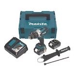 Makita DHP458RTJ 18V li-Ion LXT Cordless Combi Drill. - SR2.1.8. RRP £339.99.