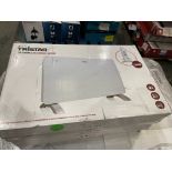 4 X BOXED Tristar Electric 1000W White Panel heater RRP £78 EACH. Stylish 1000W glass panel heater