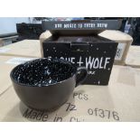 48 X NEW & BOXED ROGUE & WOLF - THE NEW DARK LARGE PORCELAIN MIDNIGHT MUGS. RRP £19.99 EACH (LOC: