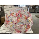 25 X BRAND NEW WOW COSMETICS HELLO UNICORN CHILDRENS UMBRELLAS (LOC: 33.3-AA5233)