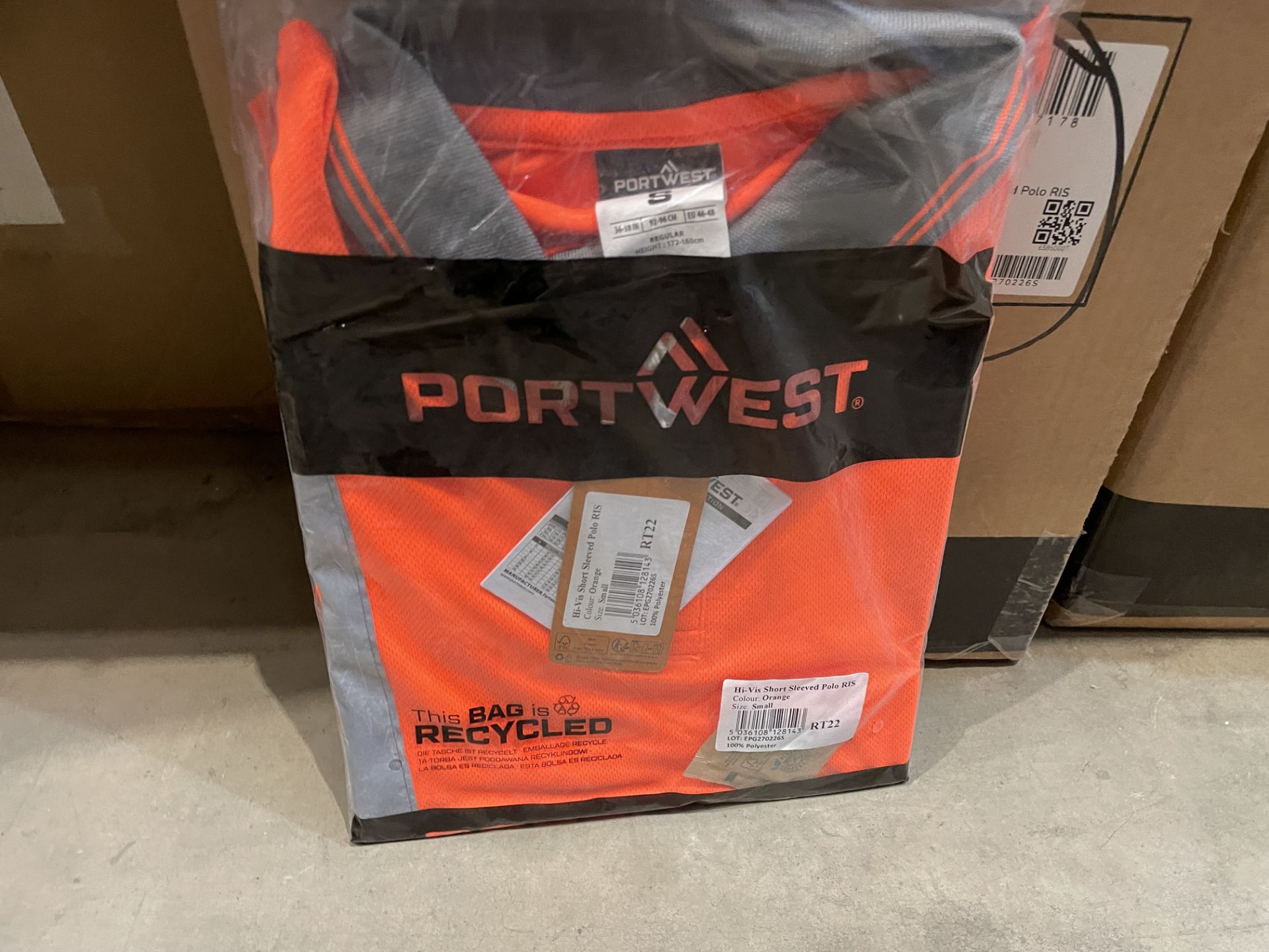 24 X BRAND NEW PORTWEST ORANGE HI VIS SHORT SLEEVE POLO TOPS SIZE XXL (LOC: 34.2-BB3984)