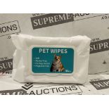 60 X BRAND NEW PACKS OF 80 PREMIUM PET WIPES. SOFT, ALCOHOL FREE, FOR DOGS AND CATS, FRAGRANCE
