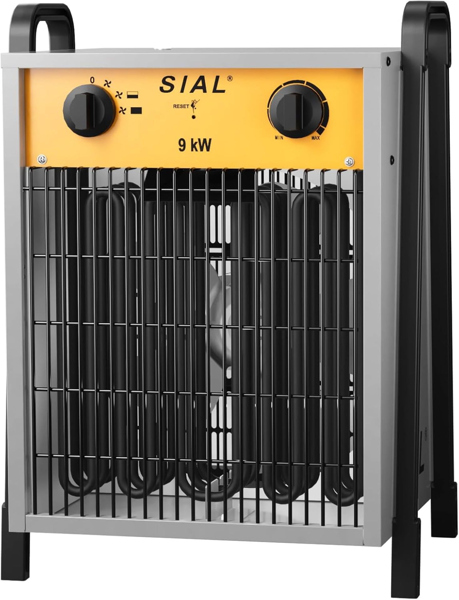 BOXED SIAL Industrial Electric Heater 9000W Fan Space Heaters 400V Adjustable Thermostat &