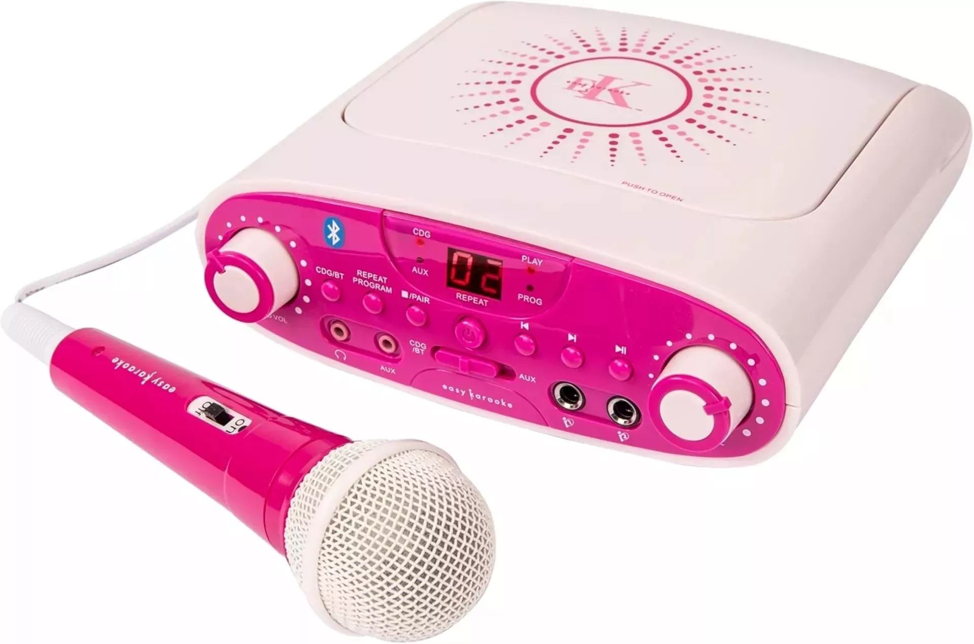 5X BRAND NEW EASY KARAOKE BLUETOOTH CD KARAOKE PARTY SYSTEMS WITH MICROPHONE (COLOURS MAY VARY - Image 3 of 4