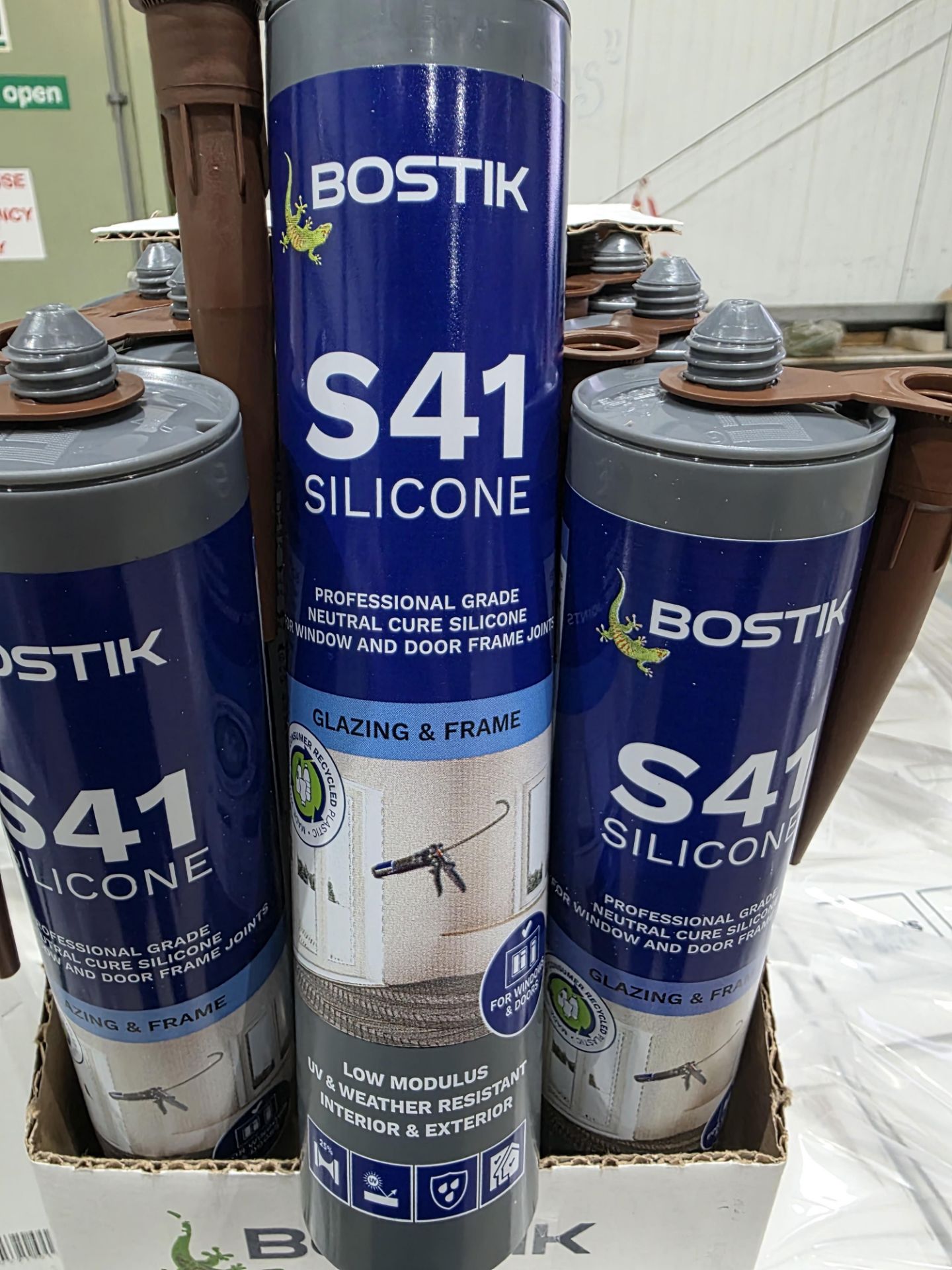 60 x Bostik S41 Neutral Cure Window & Door Frame Silicone Sealant 310ml Brown. RRP £11.40 per - Image 2 of 2
