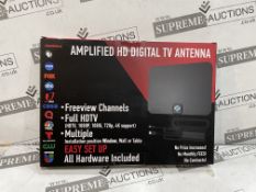 50 X BRAND NEW AMPLIFIED HD DIGITAL TV ANTENNAS (LOC: 25.2-AA3990)