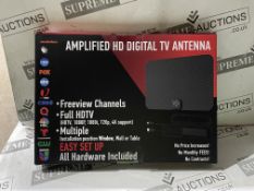 64 X BRAND NEW AMPLIFIED HD DIGITAL TV ANTENNAS (LOC: 45.9-AA3117)