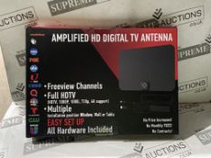 64 X BRAND NEW AMPLIFIED HD DIGITAL TV ANTENNAS (LOC: 22.5-AA3125)