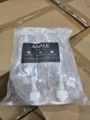 25 X PACKS OF 4 NEW & PACKAGED JUVALE CLEAR PLASTIC REFILLABLE PUMP & BOTTLE DISPENSERS. RRP £14.