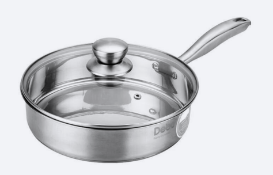 DeBo DEP-608 24cm Stainless Steel Frying Pan, The Debo DEP-608 Yasi 24cm stainless steel frying