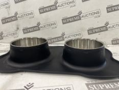10 X BRAND NEW PREMIUM SILICONE BASED DOUBLE BOWL FEEDERS RRP £19 EACH (LOC: 19.9-AA5016)