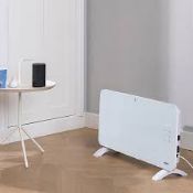 2 X BOXED PRINCESS SMART GLASS PANEL HEATERS 1500W. ADD TO SIRI, ALEXA OR HEY GOOGLE (LOC: 45.24-