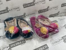 40 X BRAND NEW PAIRS OF DUNLOP SLIPPERS (DESIGNS MAY VARY) (LOC: 22.12-AA5237)