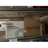 5 PIECE MIXED LOT TO INCLUDE ESPRESSO COFFEE MACHINE, RADIATOR COVER, GARMANT RACK AND MORE (LOC: