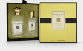 10 x Boxes of Olivia Blake Lime Blossom & Basil Fine Fragrance Set, This elegant Olivia Blake London