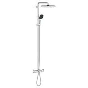 Boxed Grohe Vitalio Comfort 250 HP Rear-Fed Exposed Chrome Thermostatic Shower System with Bath