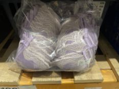 50 X BRAND NEW CHASNEY COLLECTABLE LINGERIE PURPLE BRAS SIZE SMALL (LOC: 34.5-BB4023)