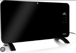 2 X BOXED PRINCESS SMART GLASS PANEL HEATERS. 1500W. LED DISPLAY. SMART CONTROL (LOC: 17.4-RW31)
