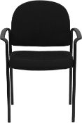 2 X BRAND NEW Flash Furniture BT-516-1-BK-GG Black Fabric Comfortable Stackable Steel Side Chair
